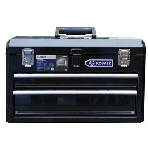 kobalt portable 20.6 in 2 drawer steel lockable tool box|kobalt rollaway tool box.